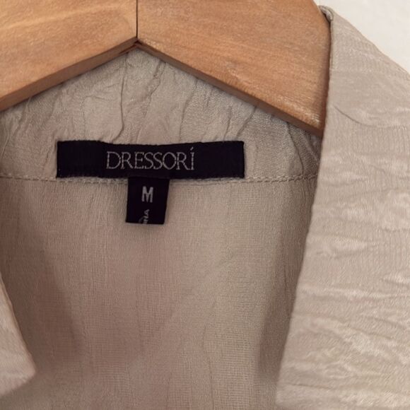 Gray silk top - Picture 4 of 5